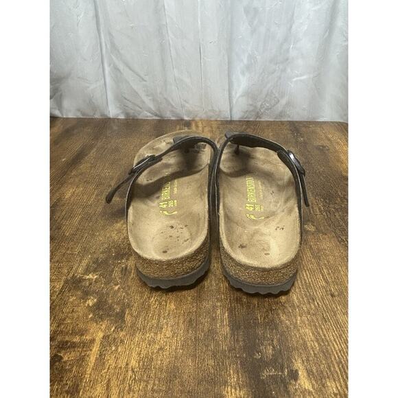 Birkenstock Womens Size 10 EU 41 Gizeh Black Patent Leather Thong Sandals - Picture 3 of 13